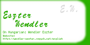 eszter wendler business card
